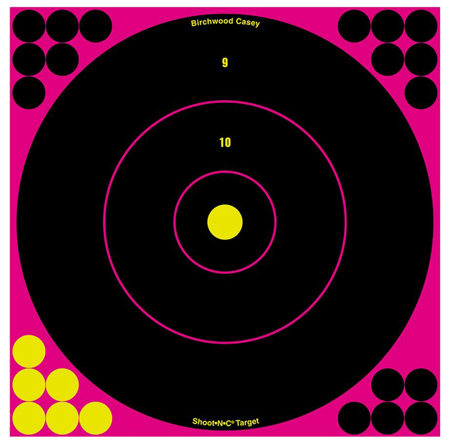 BIR 34027          SHOOT-N-C 12" BULLSEYE PINK 5PK