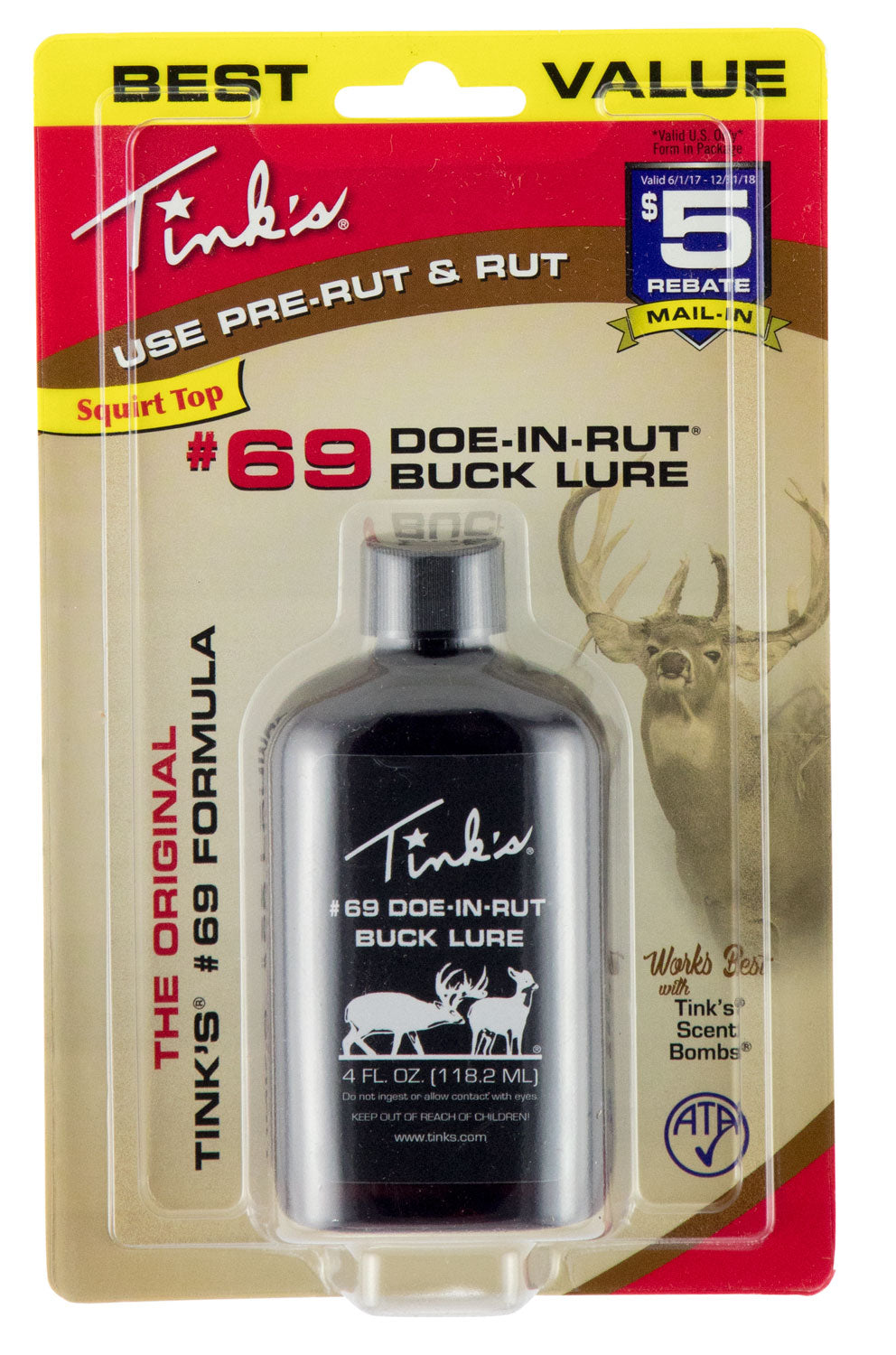 TINKS W6202    #69 DOE-IN-RUT LURE 4OZ
