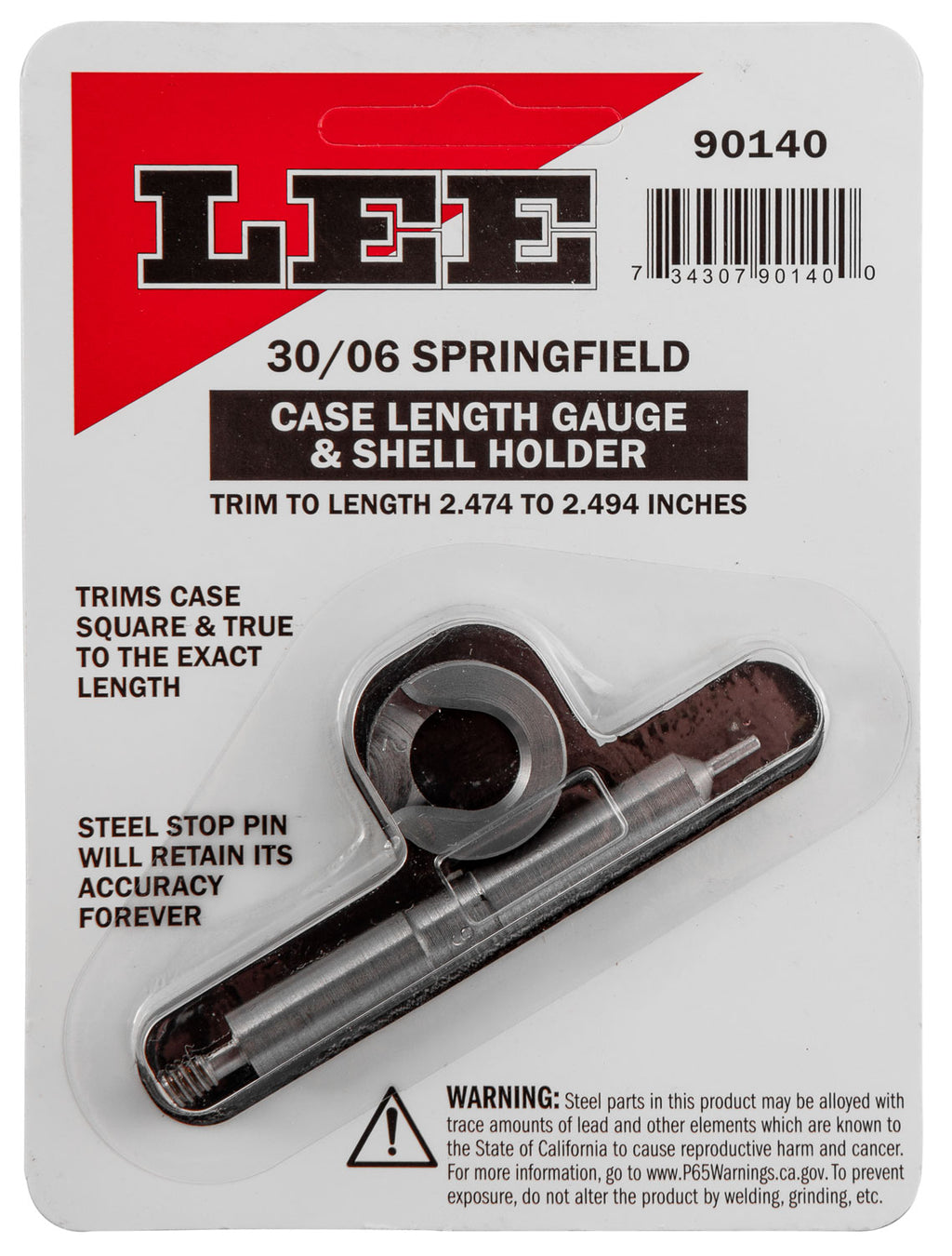 LEE 90140 GAUGE/HOLDER 30/06 SPRFL