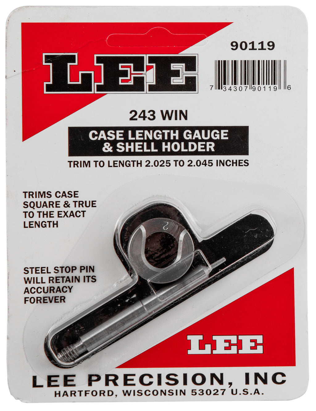 LEE 90119 GAUGE/HOLDER 243 WIN