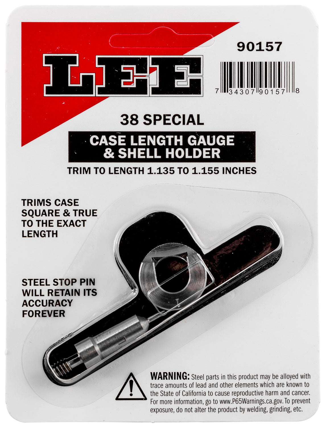 LEE 90157 GAUGE/HOLDER 38 SPECIAL