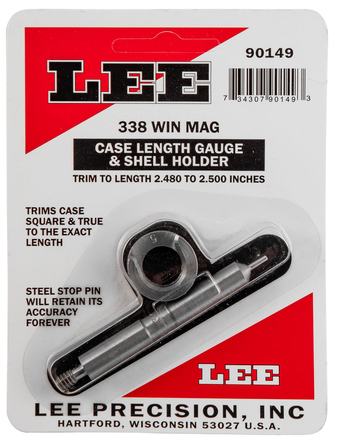 LEE 90149 GAUGE/HOLDER 338 WIN MAG