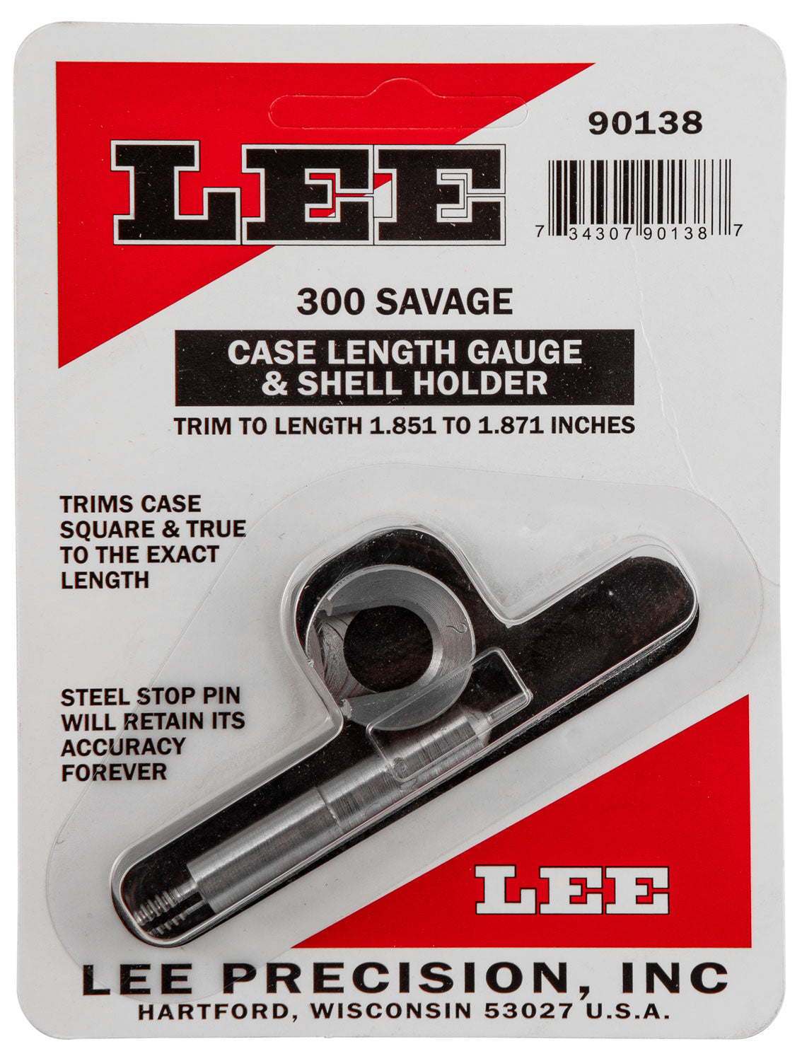 LEE 90138 GAUGE/HOLDER 300 SAVAGE