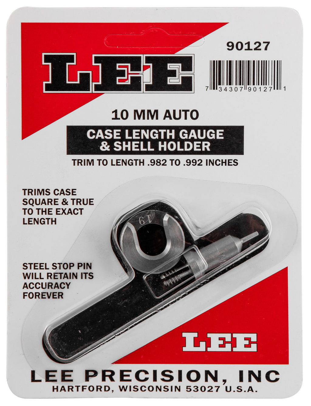LEE 90127 GAUGE/HOLDER 10MM AUTO