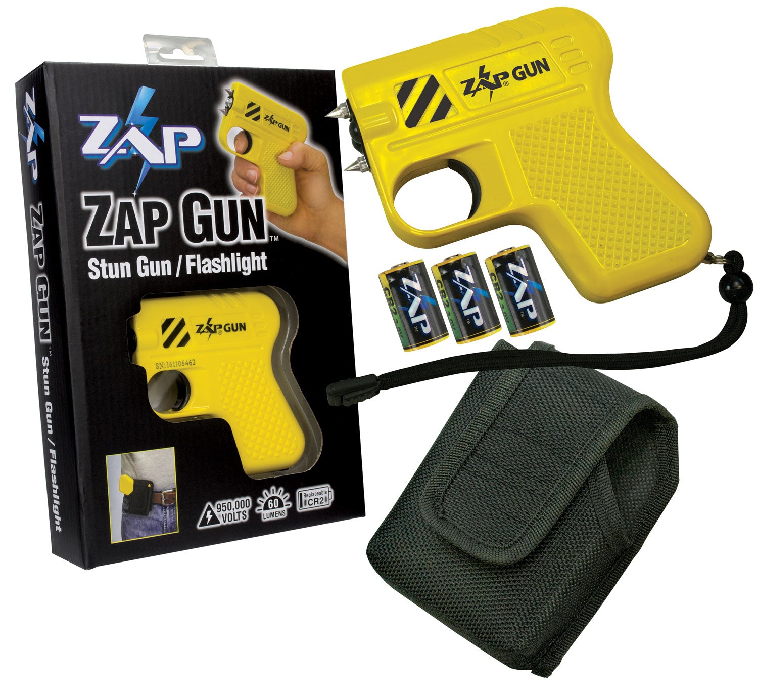PSPI ZAPGUN         STUN GUN 950K VOLTS YLW