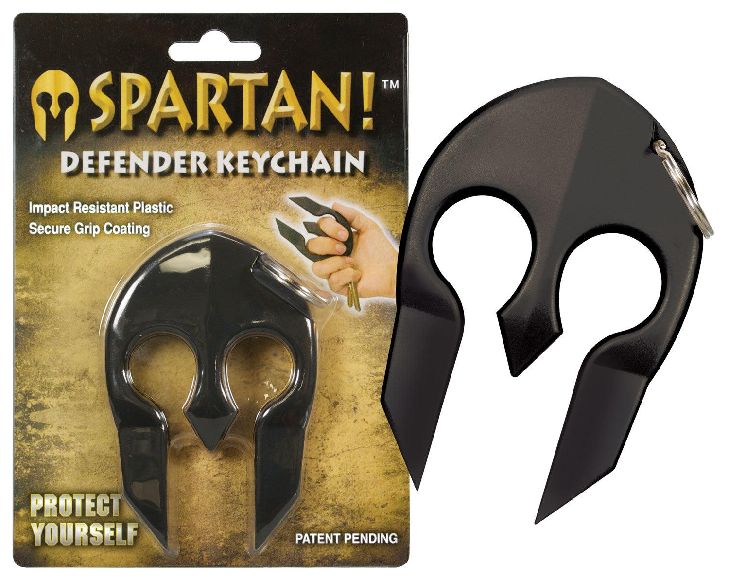 PSPI SPARTAN-BK     SPARTAN KEY CHAIN BLK