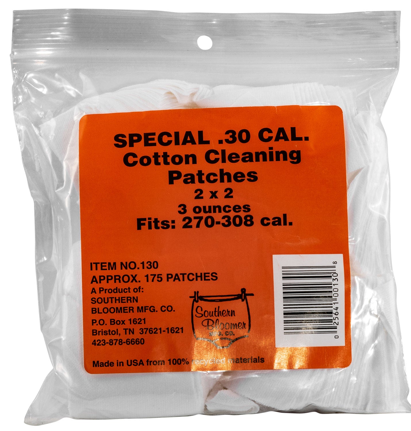 SBC 130  30 CAL PATCHES          175 CT