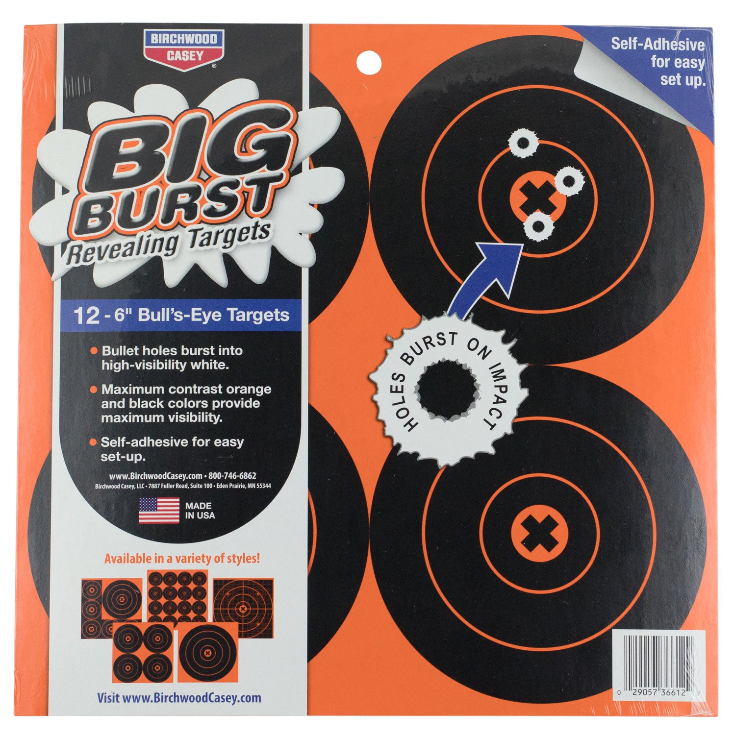 BIR 36612          BIG BURST 6"  TARGET       12PK