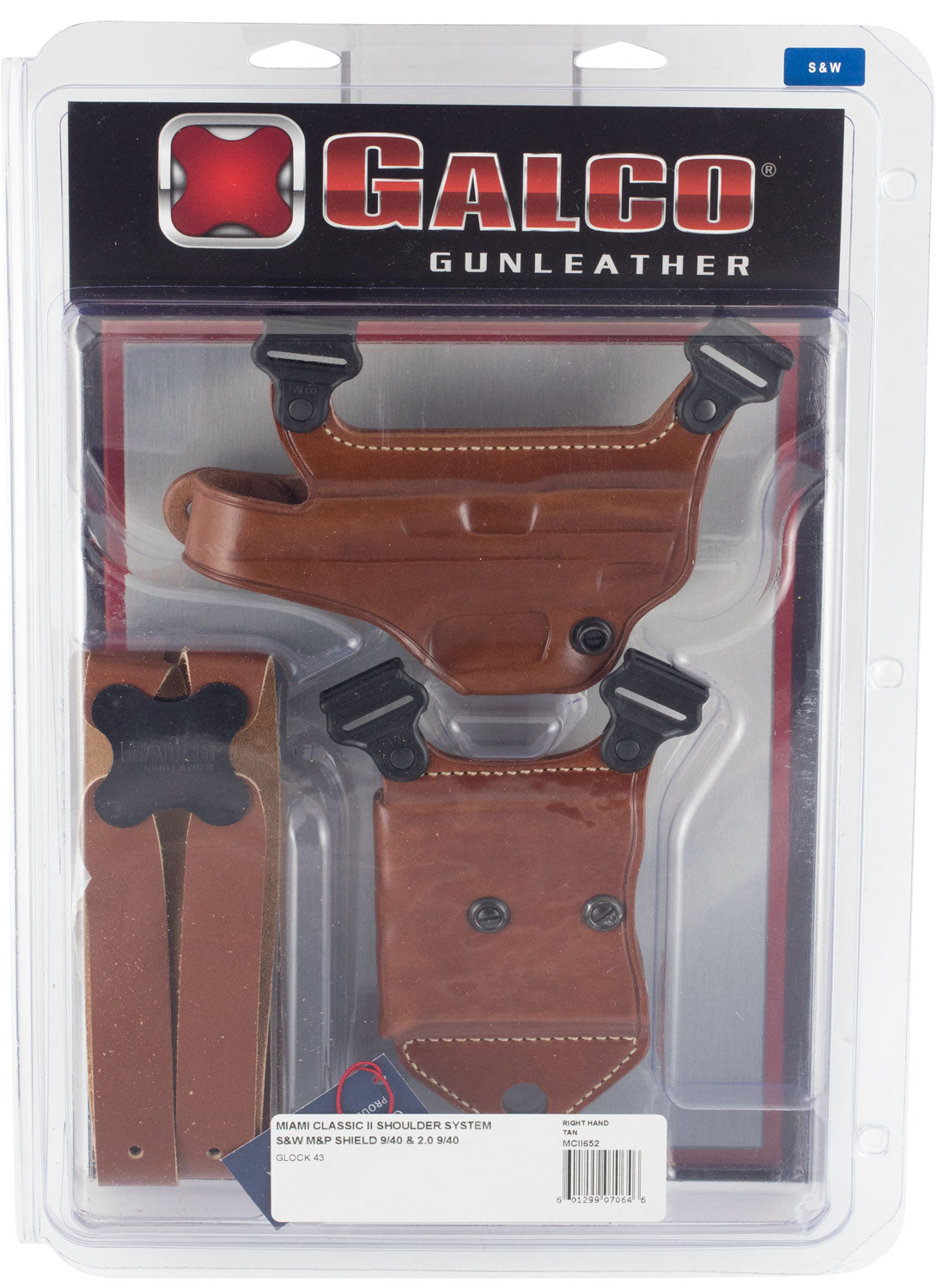 GALCO MCII652     MIAMI CLS2 SW SHIELD 9/40    TAN