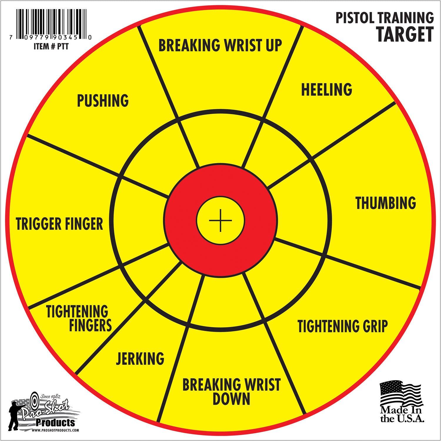 PROSHOT PTT-6PK       12" PSTL TRAINING TARGET 6PK