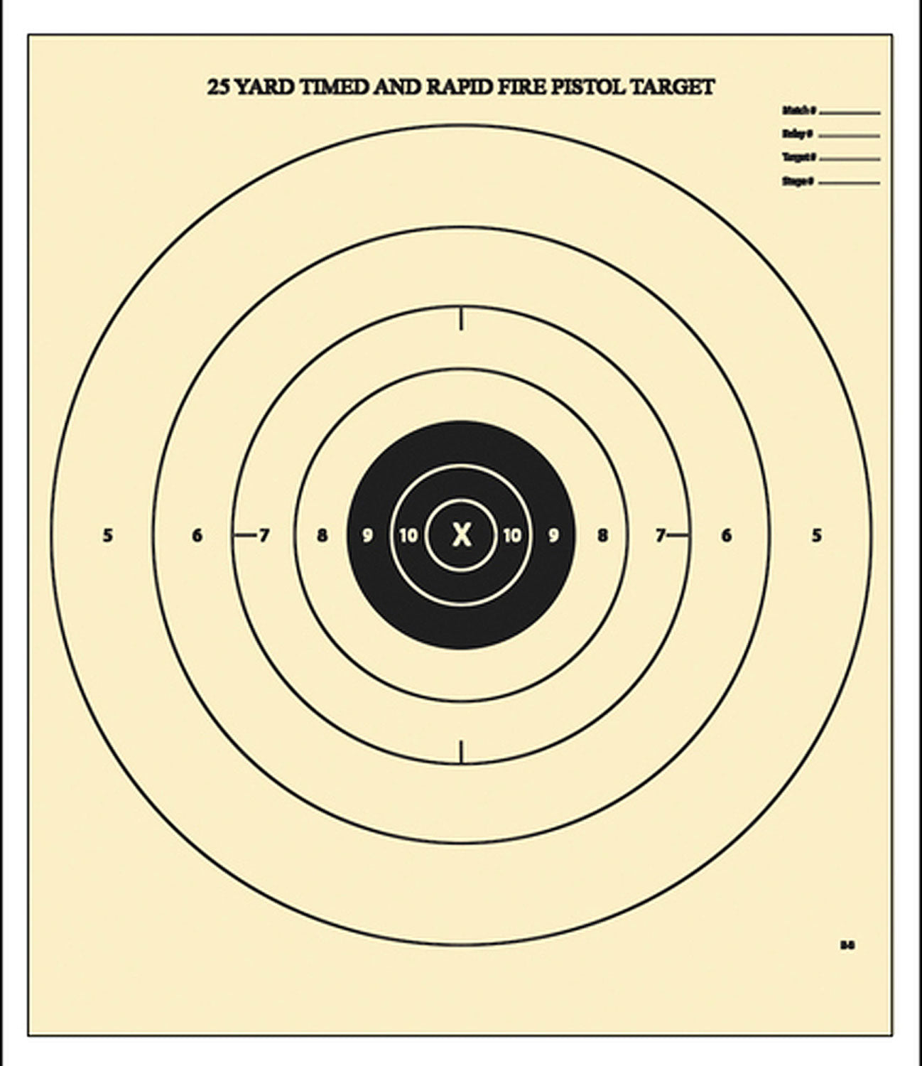 ACTION B-8-100        BULLSEYE PAPER TARGET  100BX