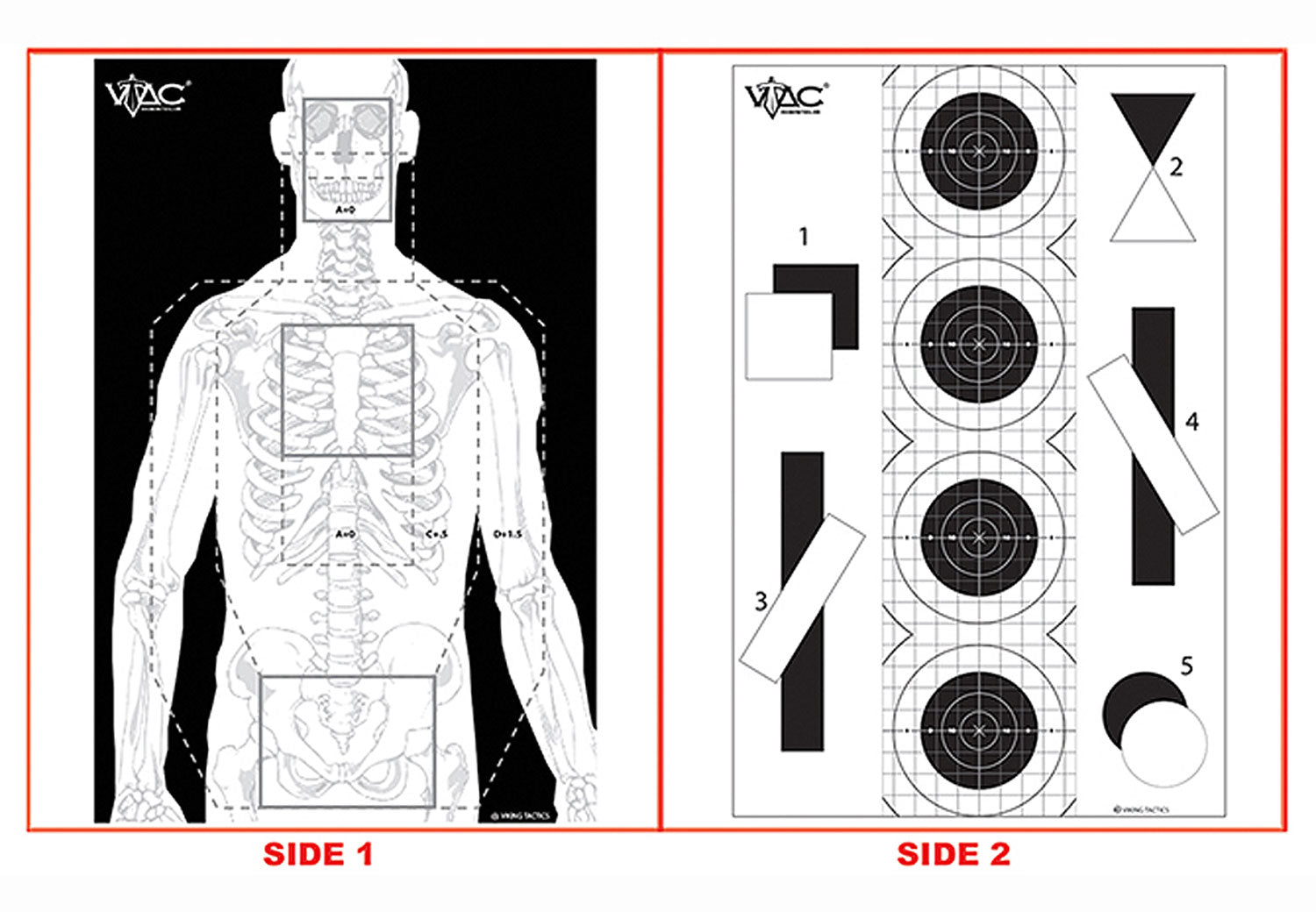 ACTION VTACP100       2SIDE TRGT TACTICL     100BX