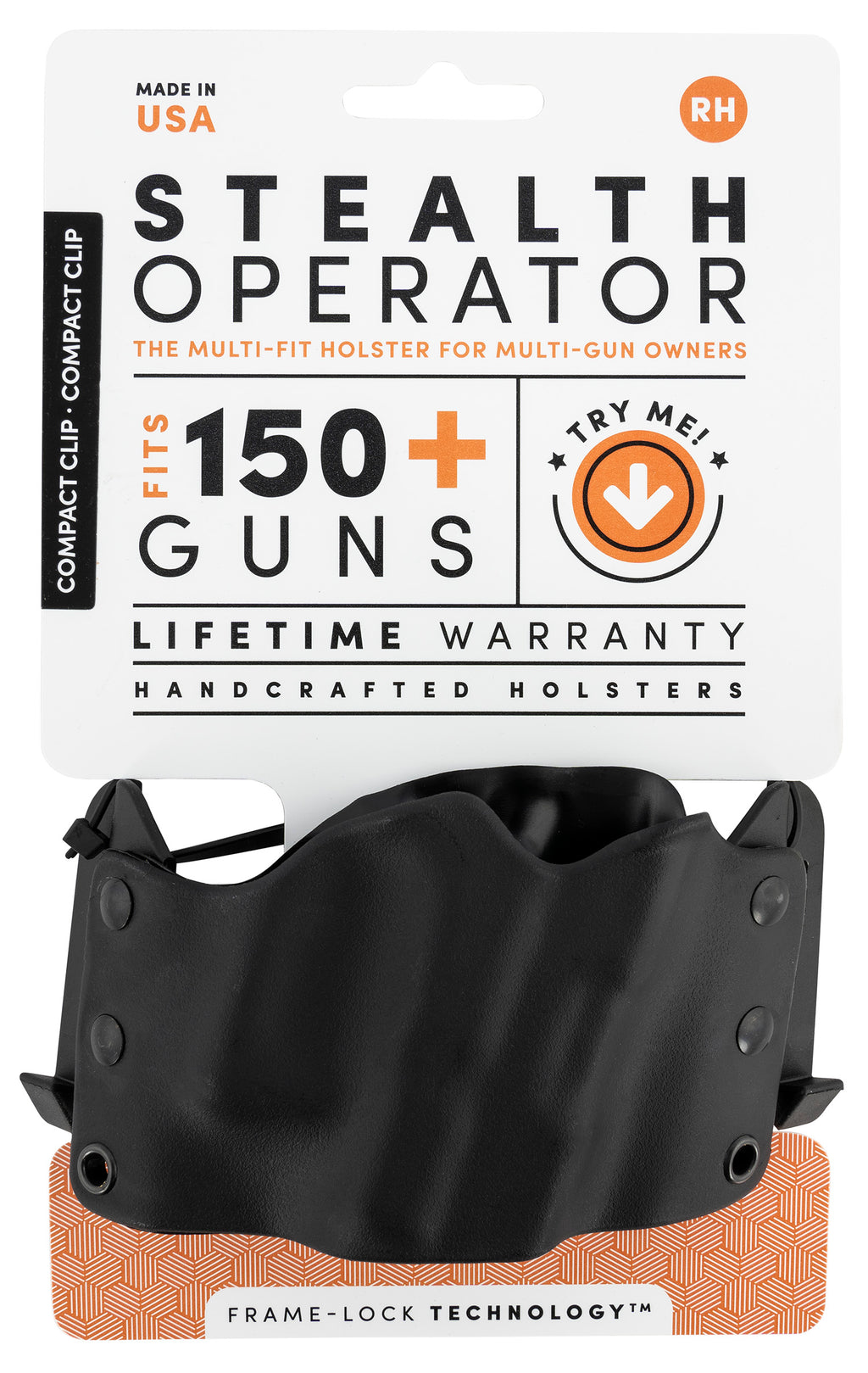 SOP H60221 CLIP HOLSTER COMPACT RH BLK