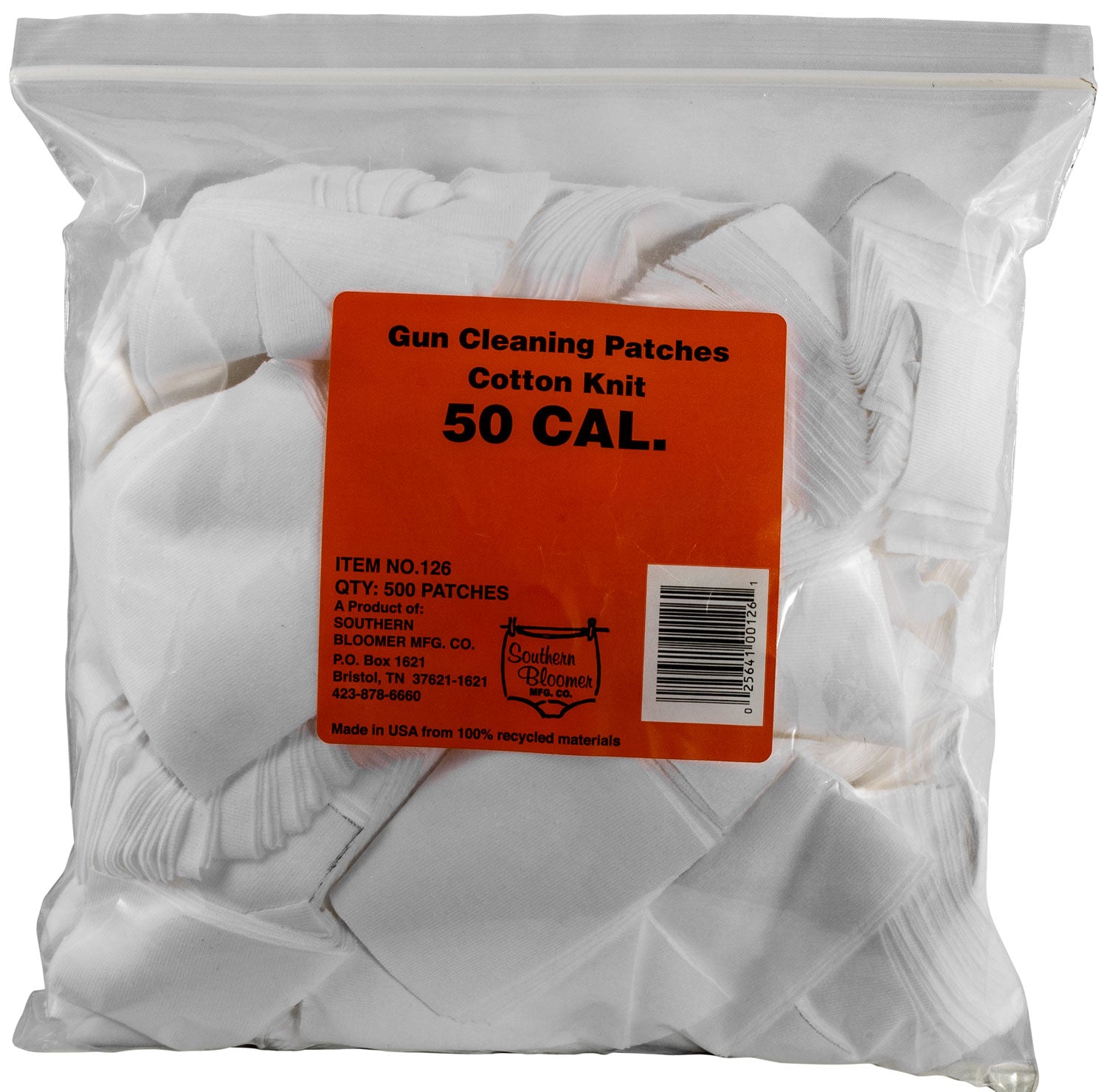 SBC 126  50 CAL PATCHES          500 CT