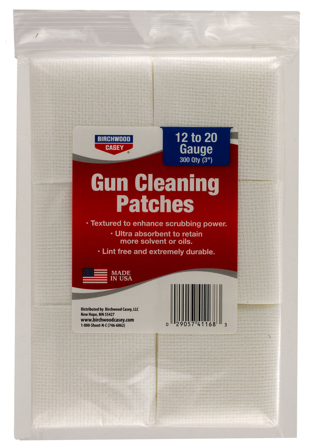 BIR 41168          PATCH 3X3 50C/12GA/20GA  300