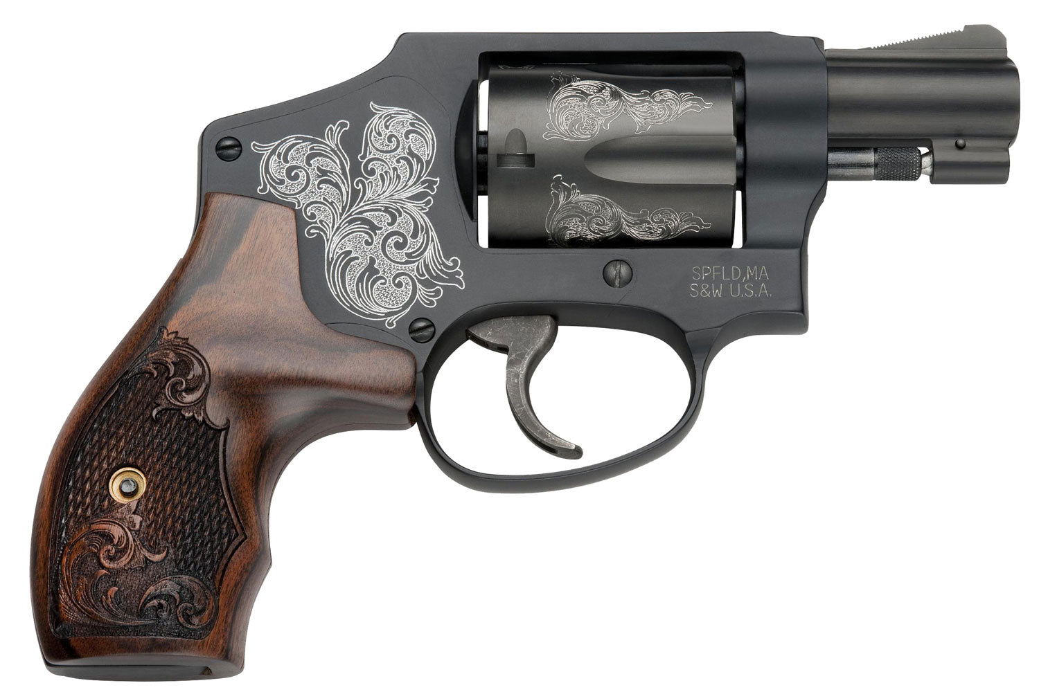 S&amp;W*M442   *CA*  150785 38 ENGRV      1.88  5R BLK