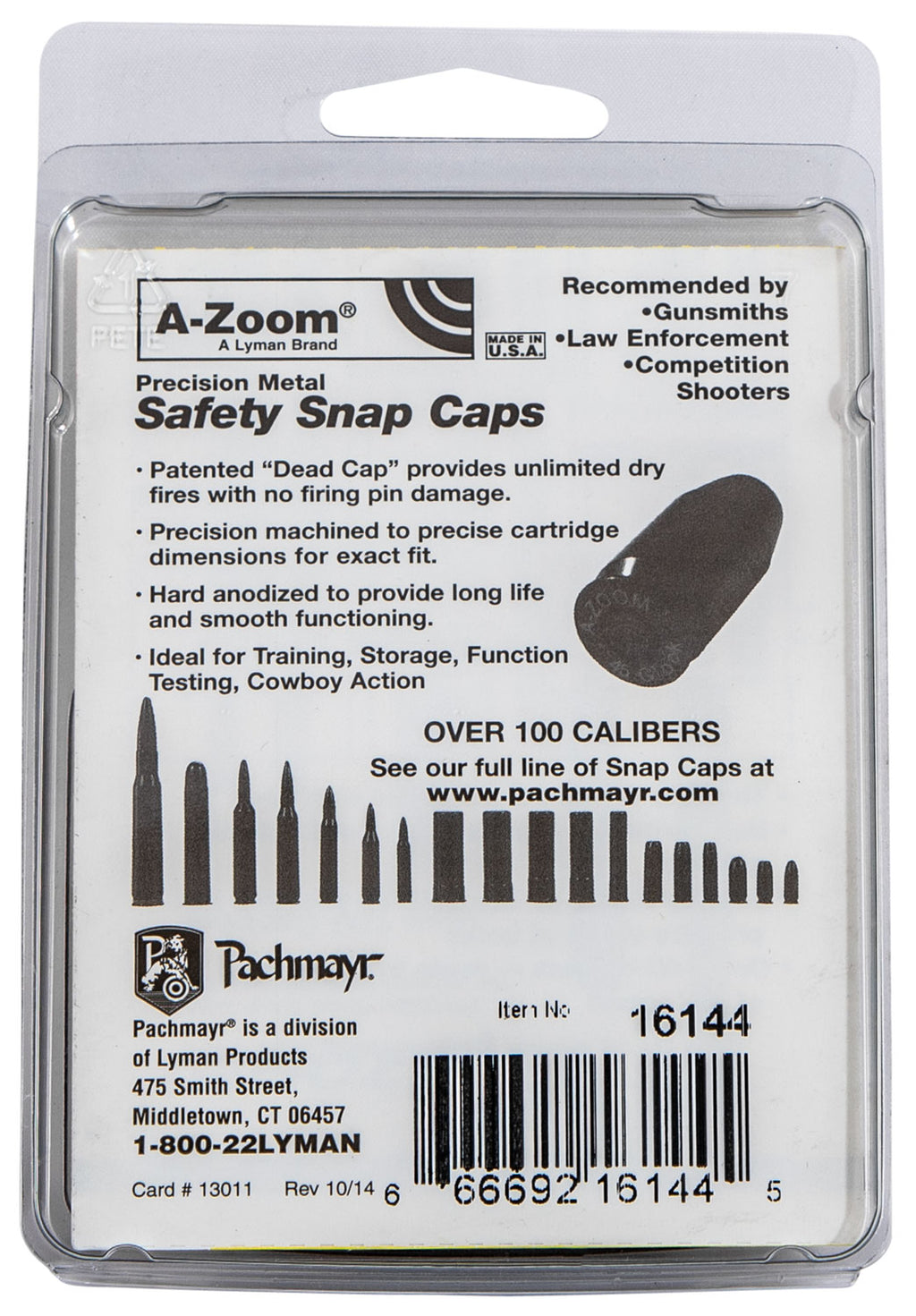 AZOOM 16144      SNAP CAPS 500 SW              6PK