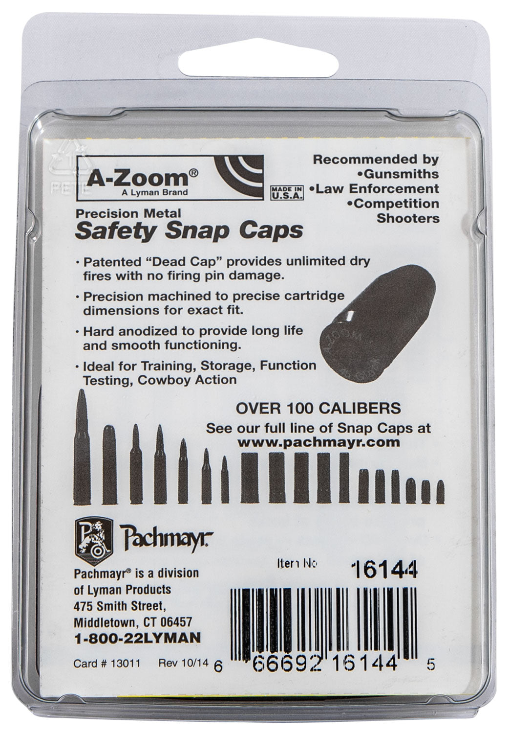 AZOOM 16144      SNAP CAPS 500 SW              6PK