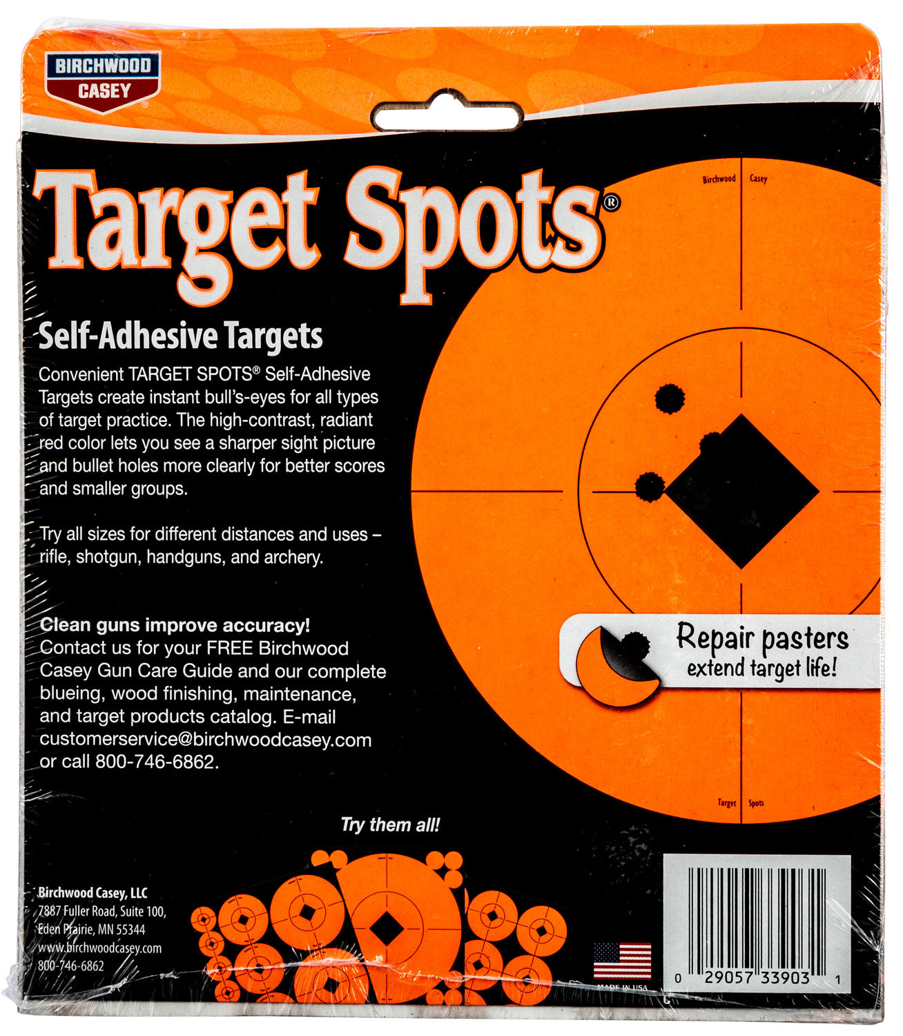 BIR 33903          TARGET SPOTS 3"30PK ORN