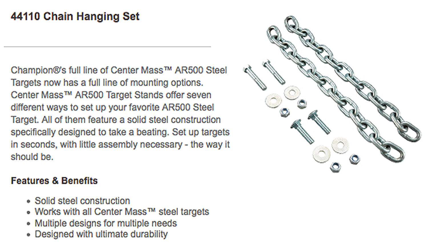 CHAMP 44110      CHAIN HANGING SET