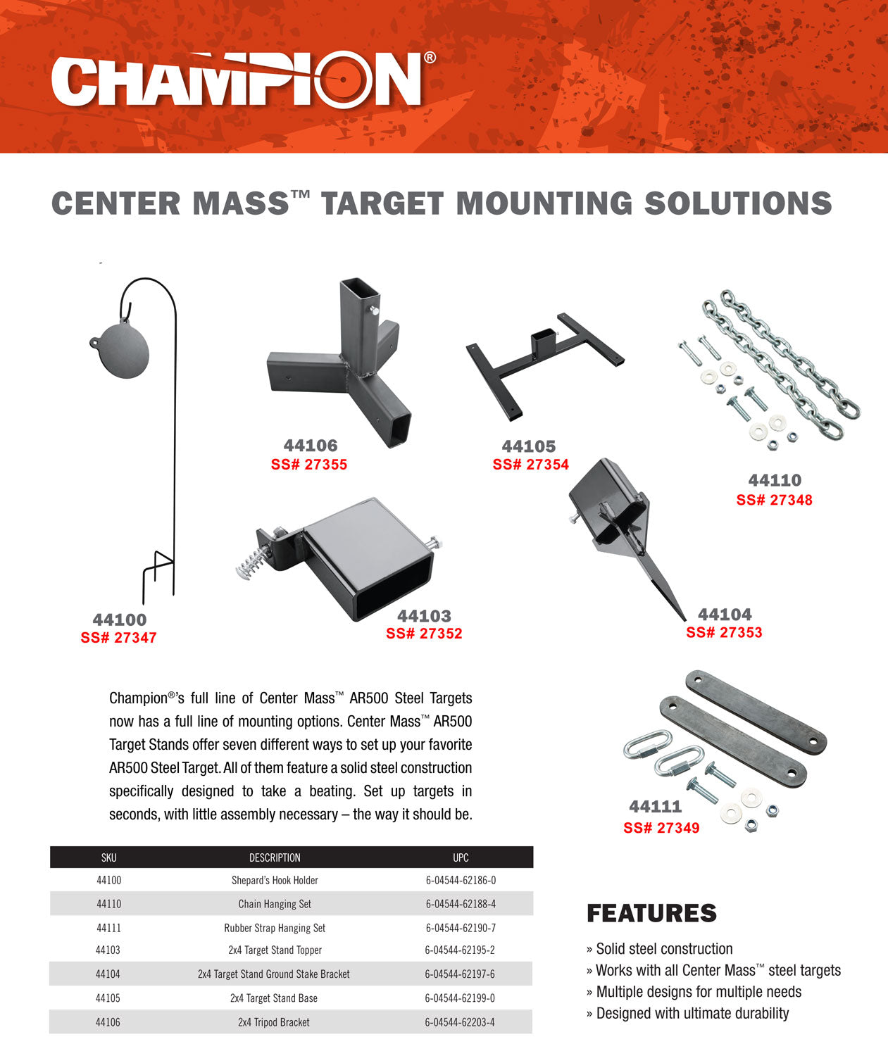 CHAMP 44110      CHAIN HANGING SET