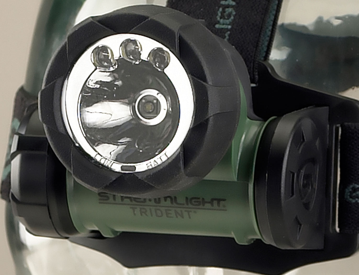 STL 61051  TRIDENT HEADLAMP WHT/GRN LED GREEN