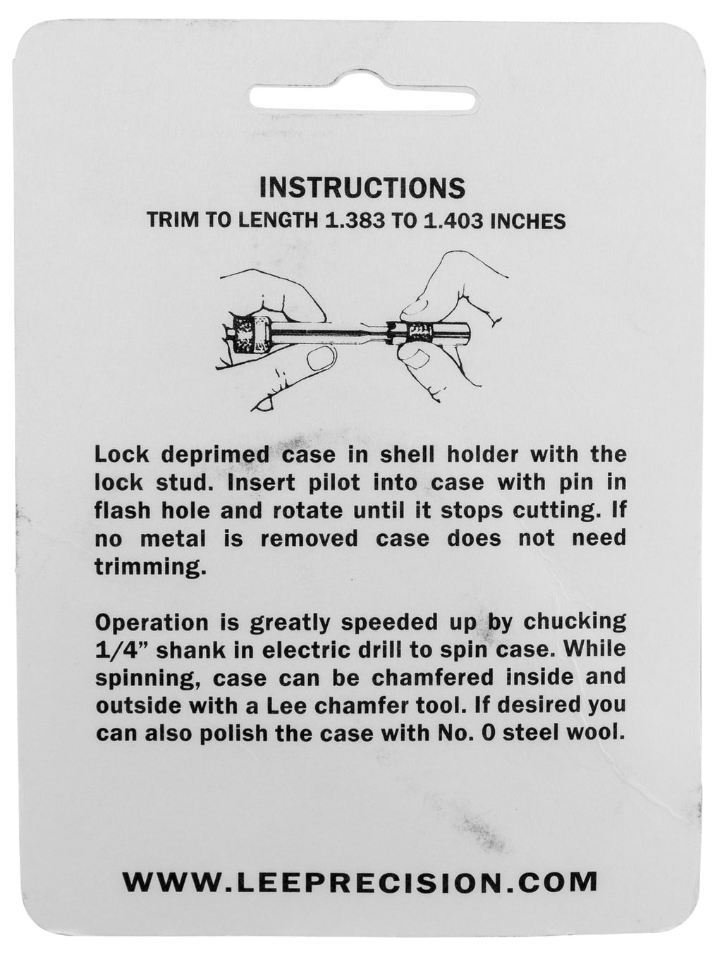 LEE 90111 GAUGE/HOLDER 22 HORNET