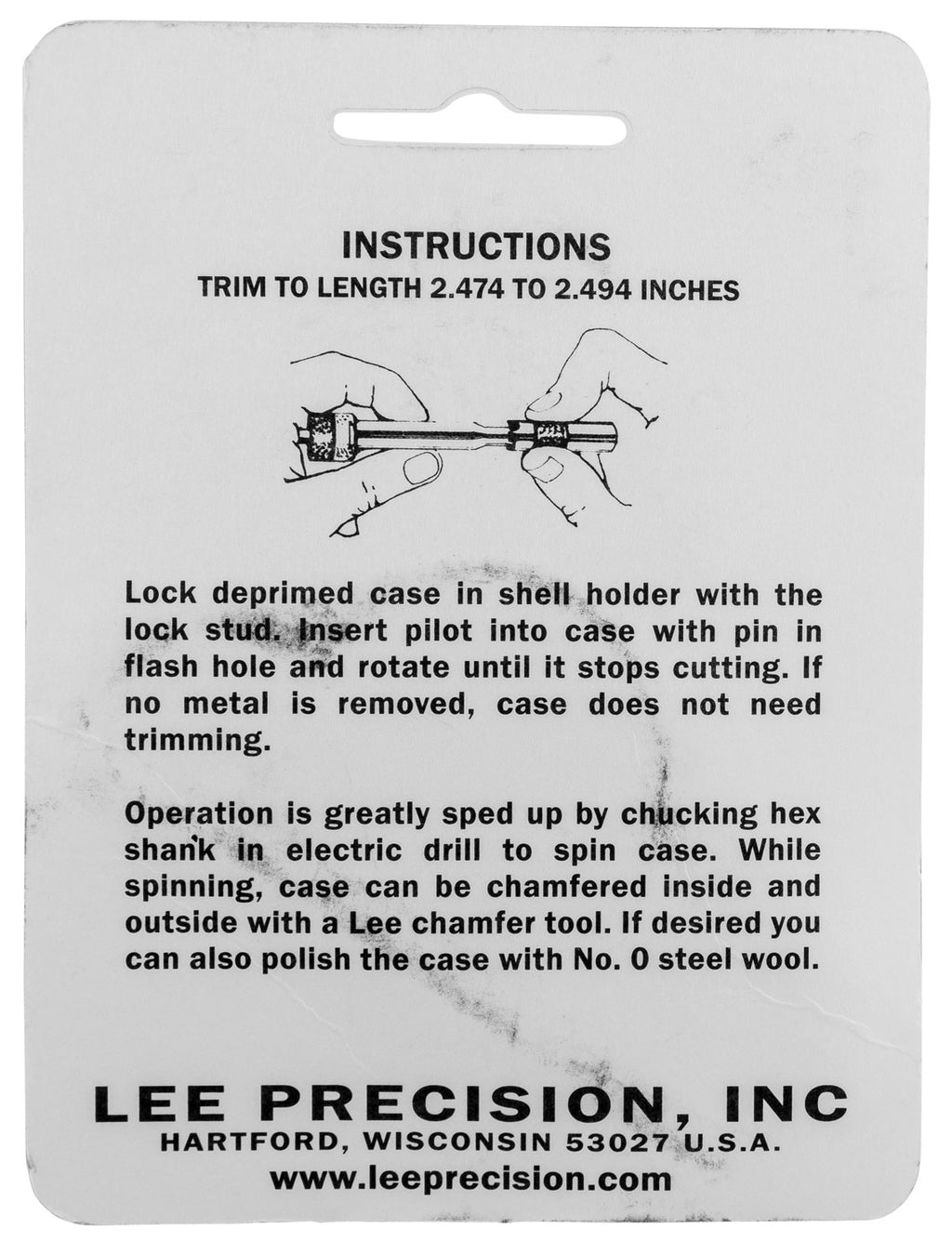 LEE 90140 GAUGE/HOLDER 30/06 SPRFL