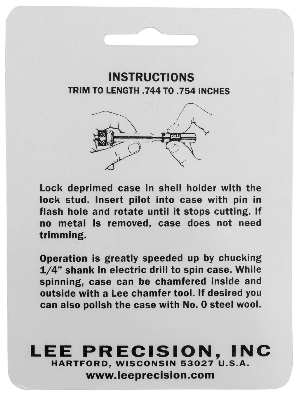 LEE 90153 GAUGE/HOLDER 9MM LUGER