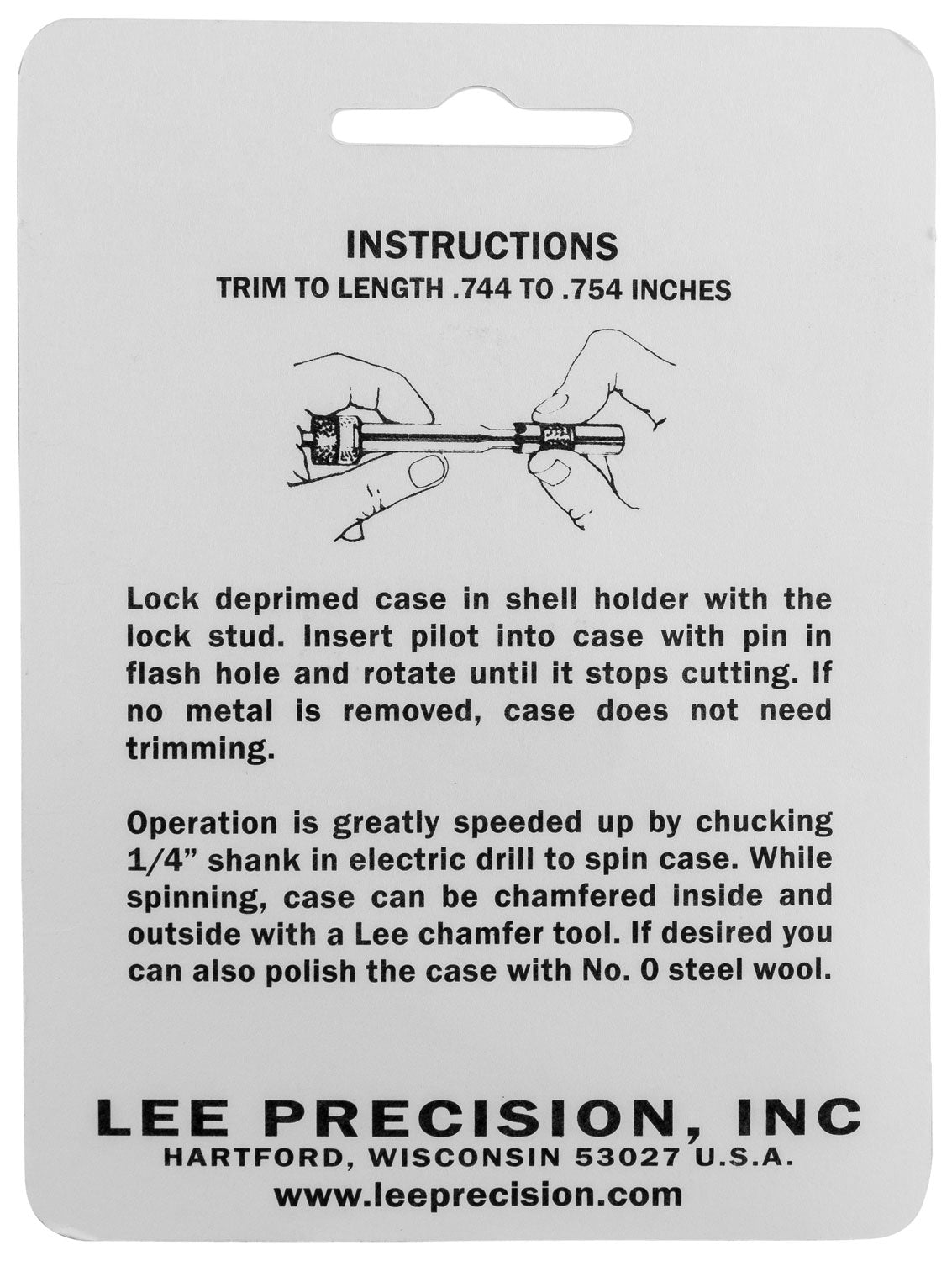 LEE 90153 GAUGE/HOLDER 9MM LUGER