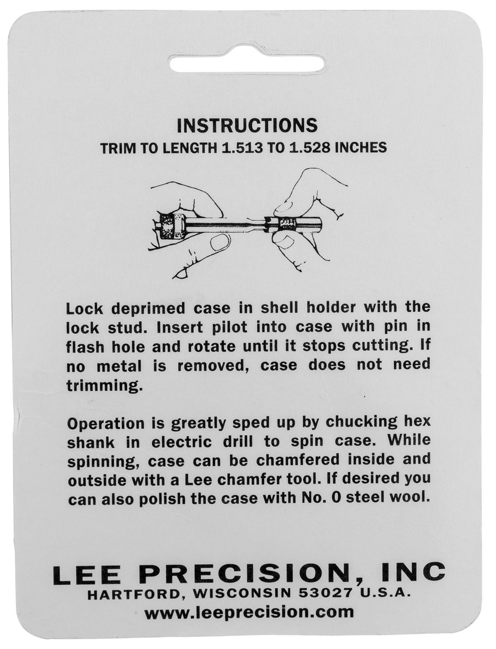 LEE 90133 GAUGE/HOLDER 7.62X39R