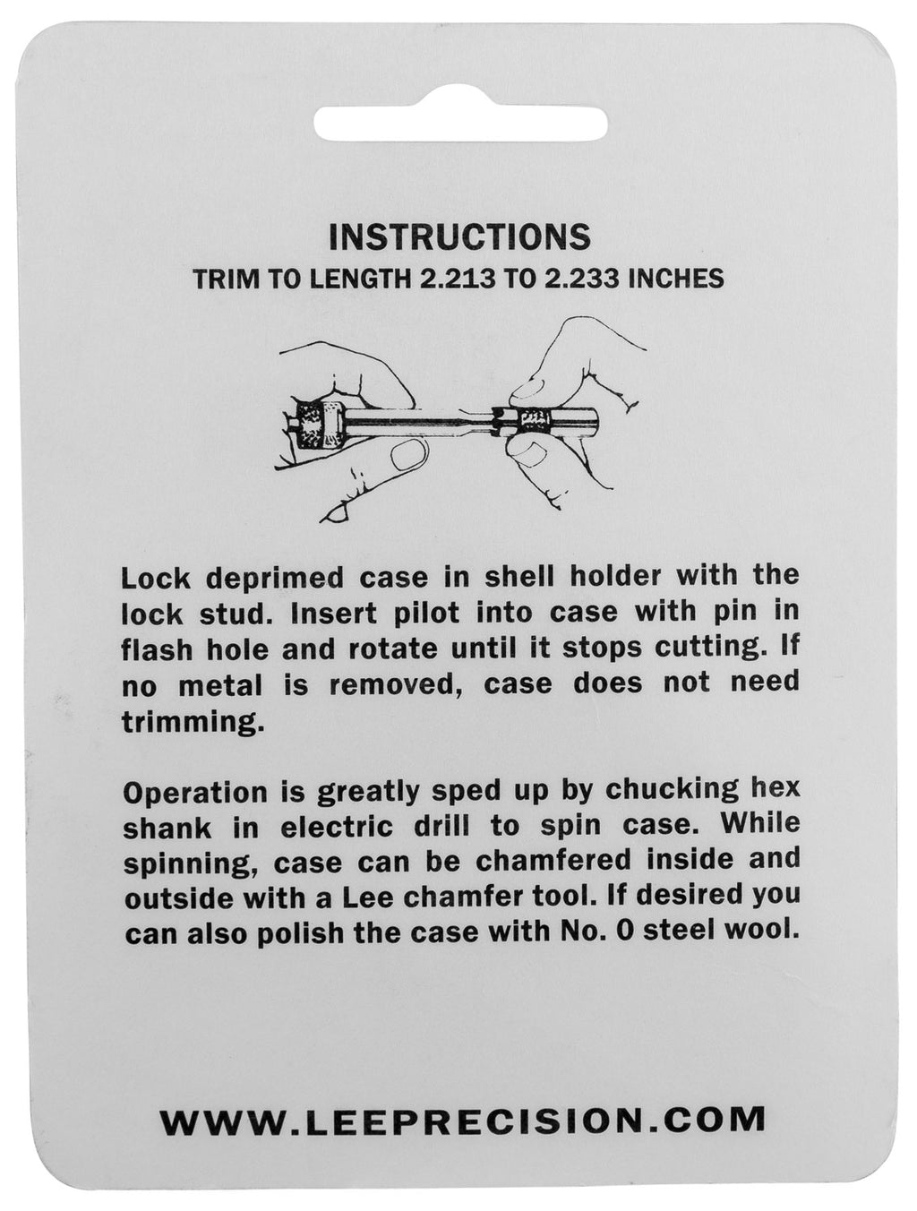 LEE 90120 GAUGE/HOLDER 6MM REM