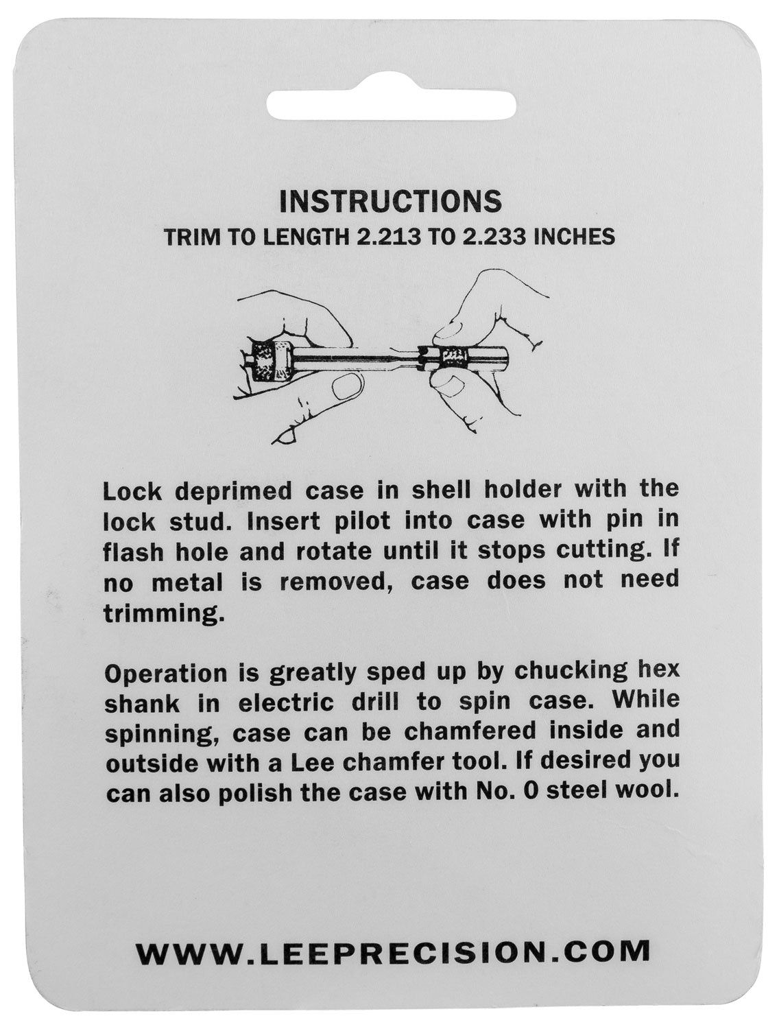 LEE 90120 GAUGE/HOLDER 6MM REM