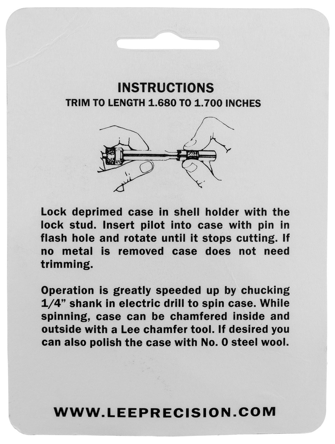 LEE 90113 GAUGE/HOLDER 222 REM