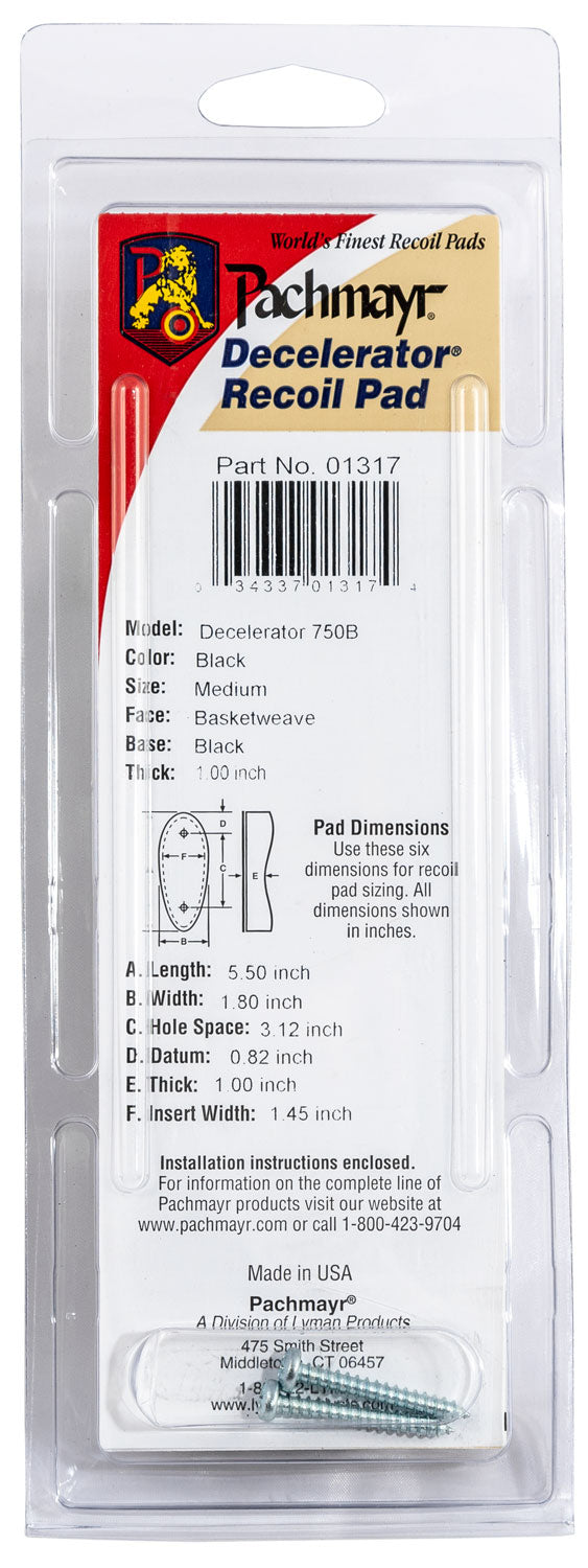 PAC 01317        D750B  DEC-PRES  BLK MED 1IN