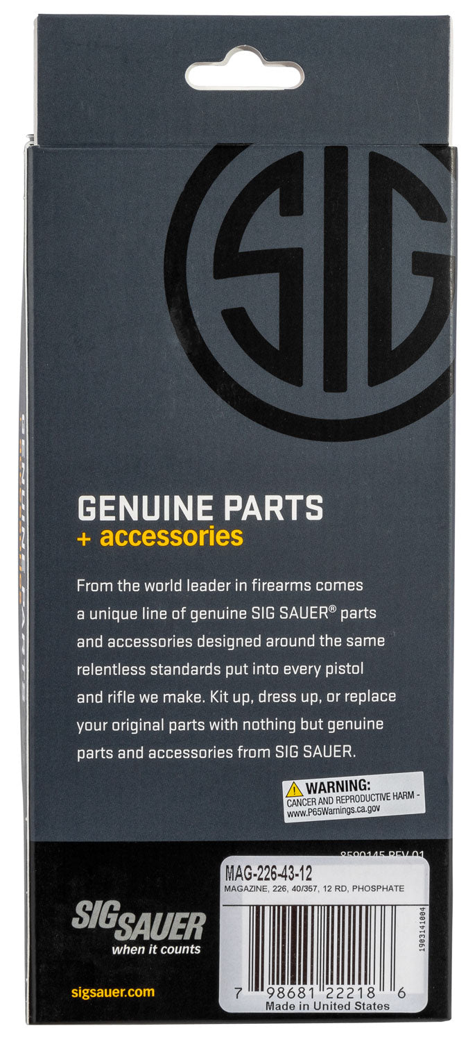 SIG MAG2264312    P226   357S/40       MAG 12R BLK