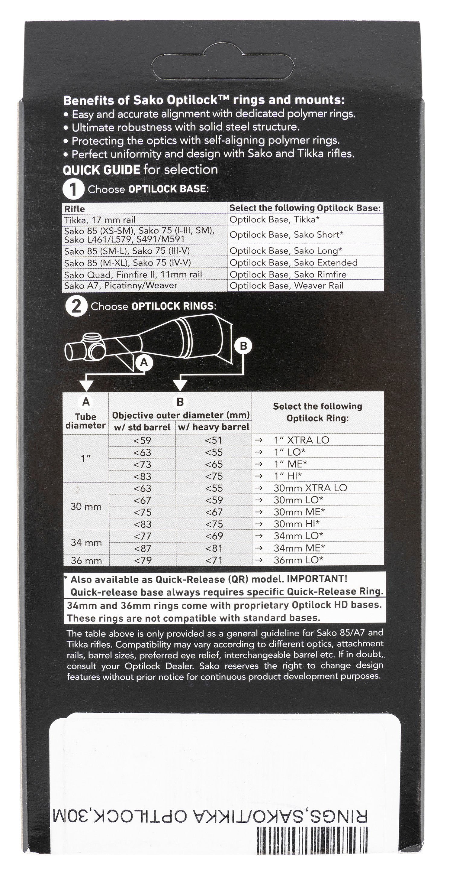 TIKKA S1300929    SAKO/TIK OPTRNG 30M LOW BL