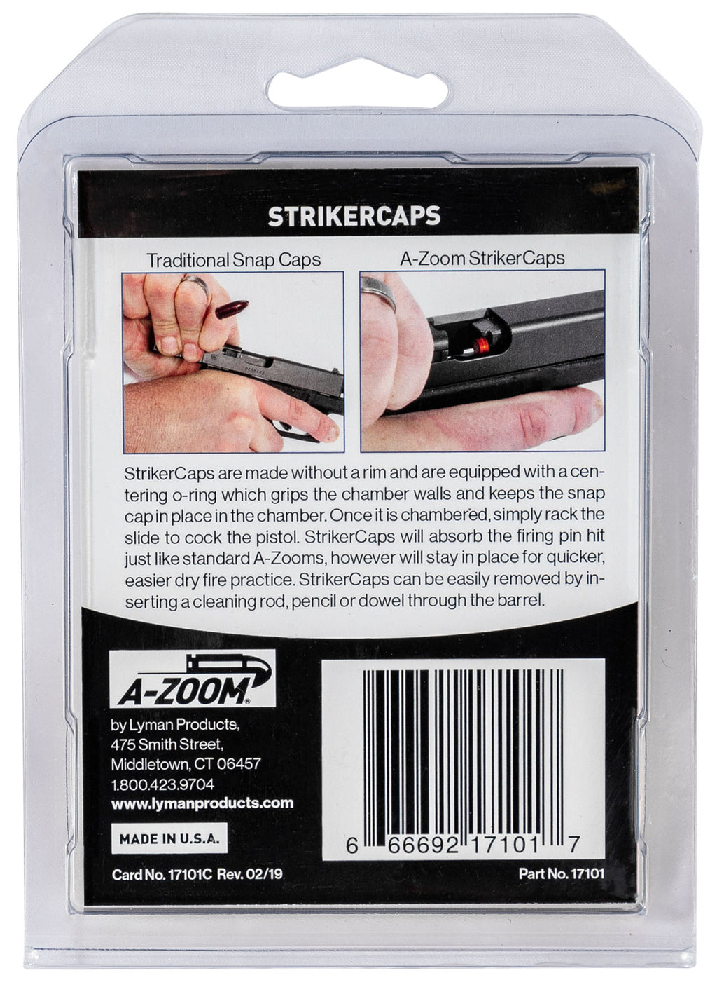 AZOOM 17101      STRIKER CAP 380 ACP           2PK