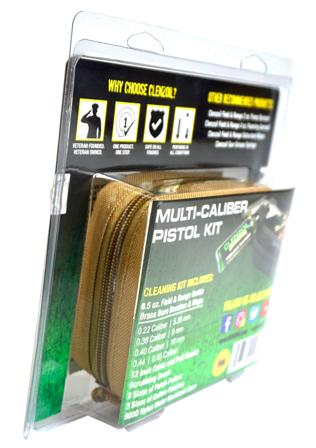 CLENZOIL 2076  MULTI CALIBER PISTOL KIT TAN