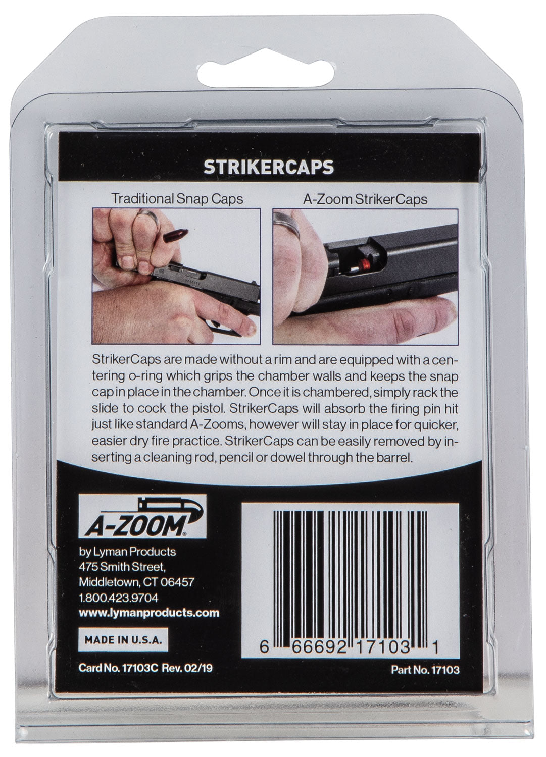 AZOOM 17103      STRIKER CAP 40 S&amp;W            2PK
