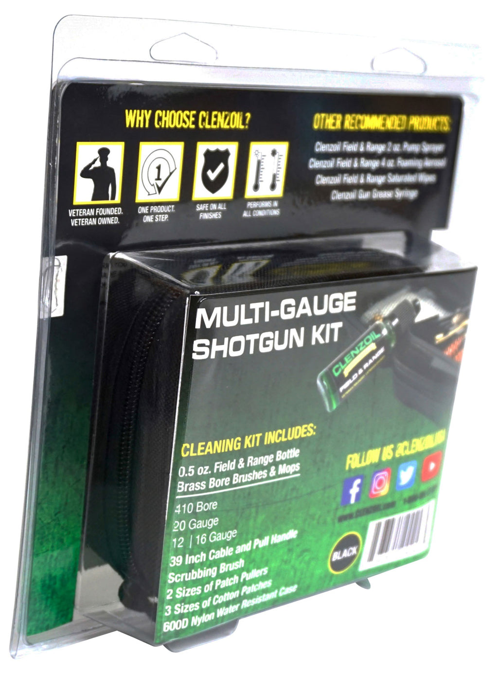 CLENZOIL 2465  MULTI GAUGE SHOTGUN KIT BLK
