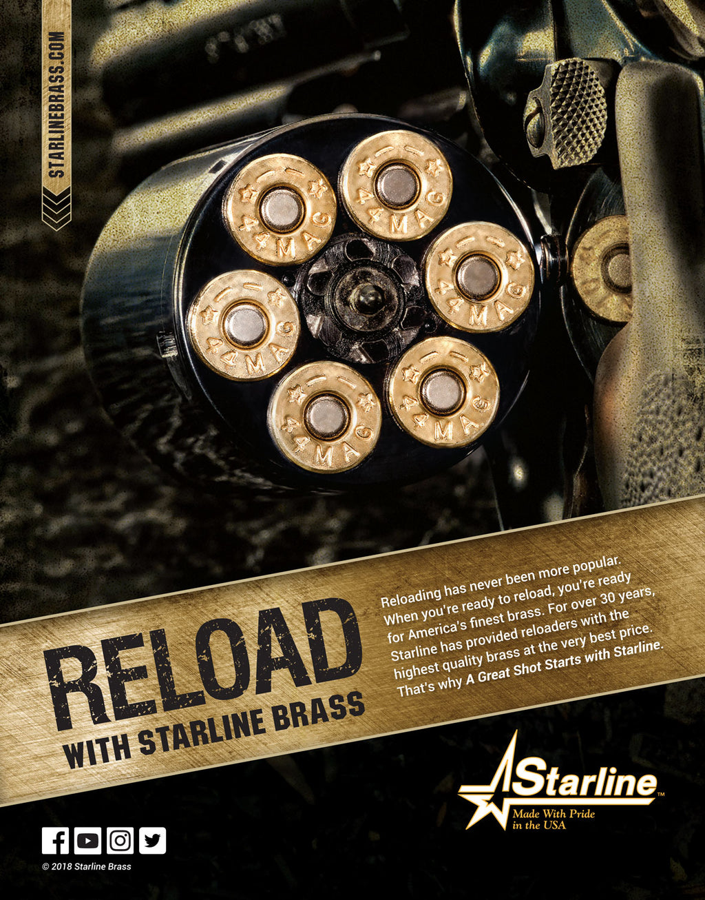 STAR 41MEUP-100          UNP BRASS 41 REM MAG