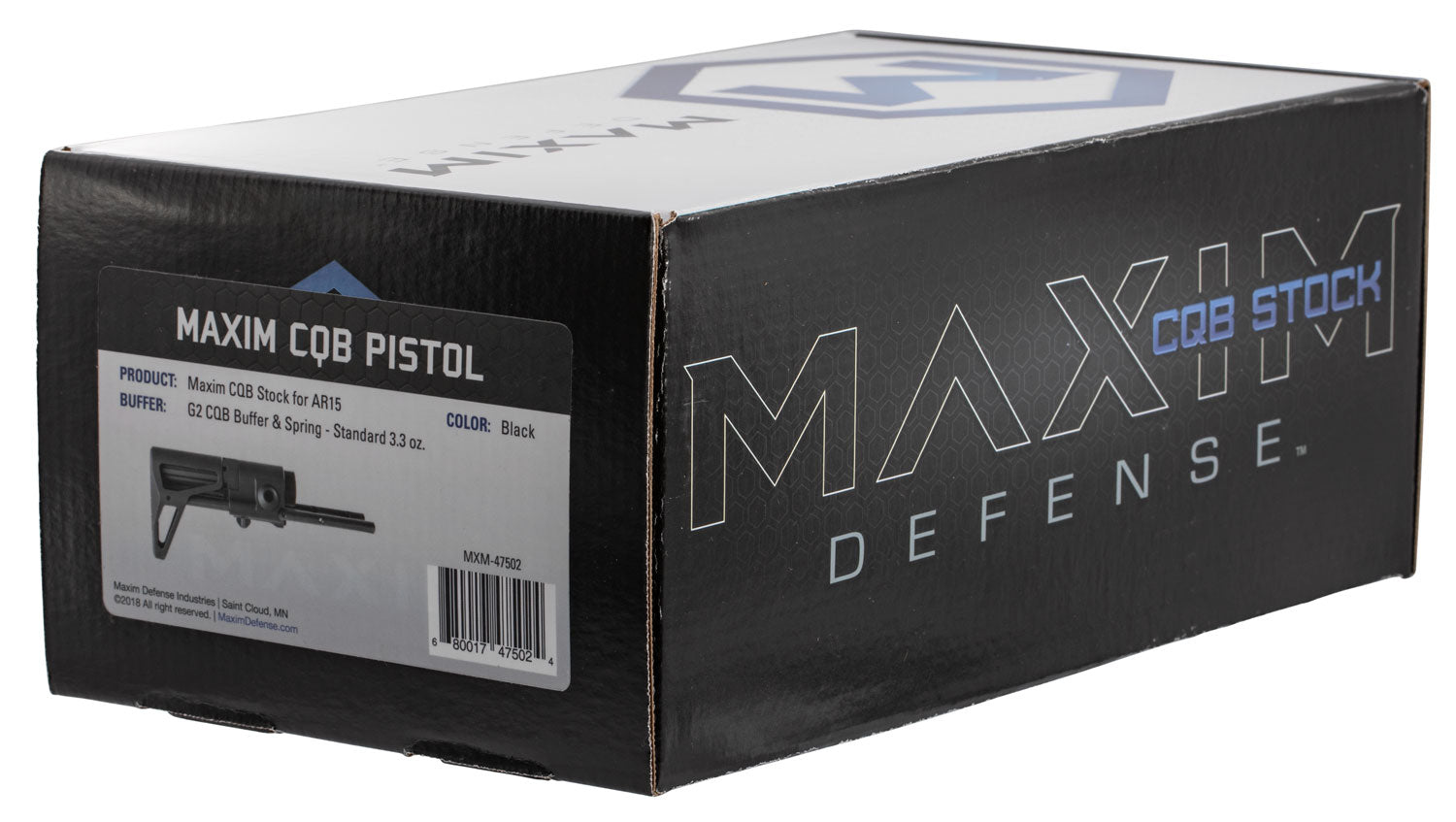 MAXIM MXM-47502  CQB STOCK      STD BLK