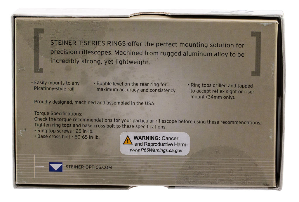 STEINER 5960        T-SERIES SCPE RINGS 30MM LOW