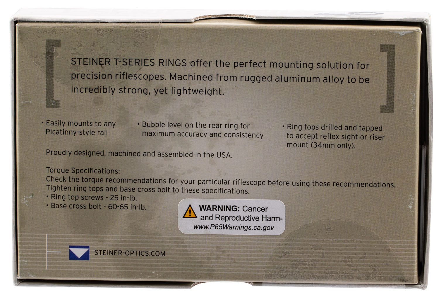 STEINER 5961        T-SERIES SCPE RINGS 30MM MED