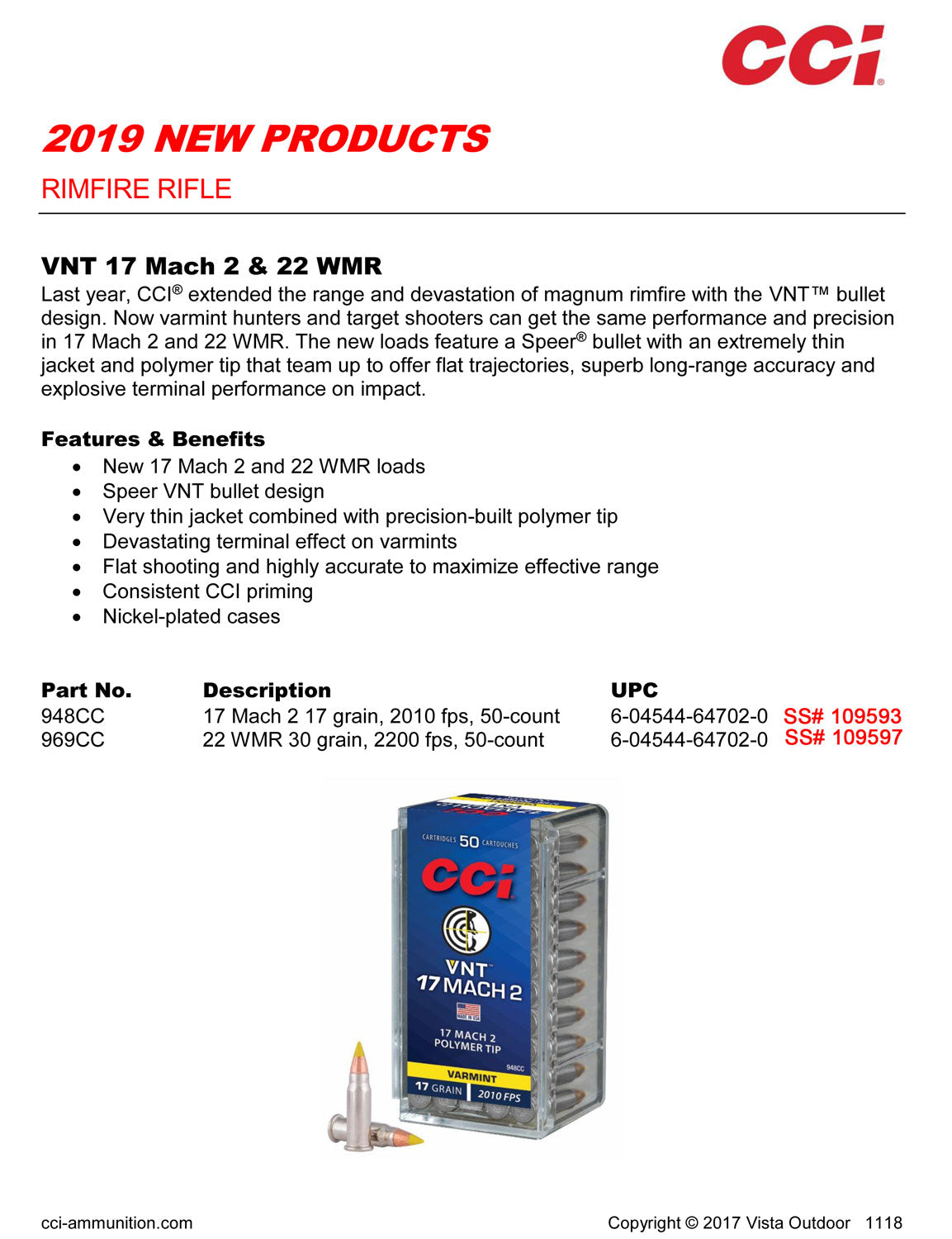 CCI 969CC 22WMR                30 VNT        50/40
