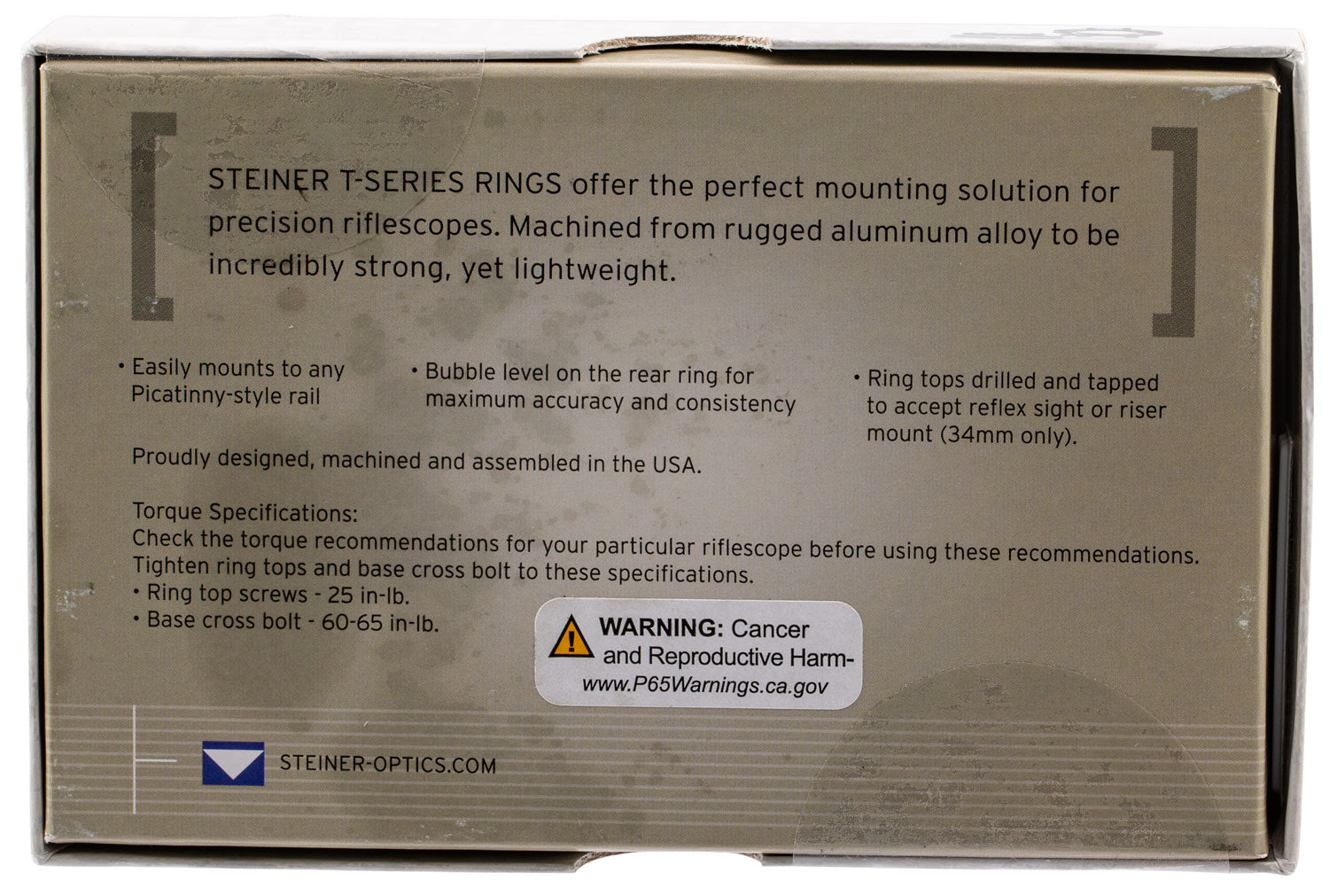 STEINER 5962        T-SERIES SCPE RINGS 30MM HI