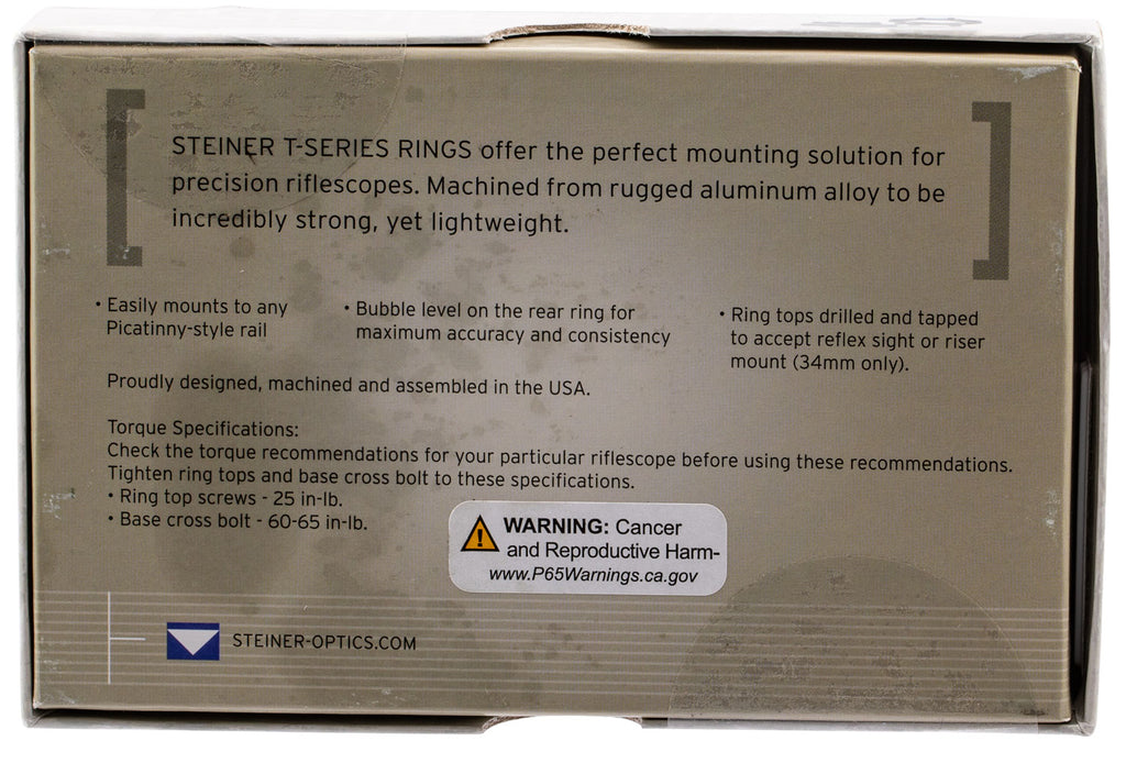 STEINER 5963        T-SERIES SCPE RINGS 30MM EX HI