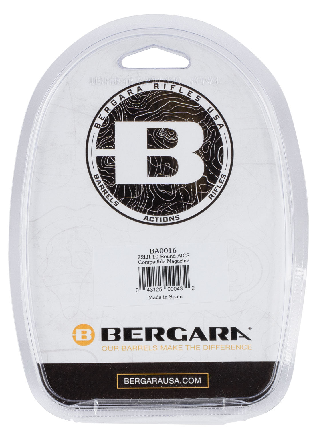 BERGARA BA0016      MAG A1CS 22LR        10R BLK