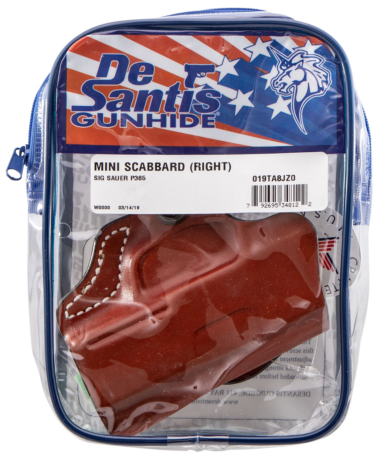 DES 019TA8JZO 019 MINI SCABBARD SIG365 TAN